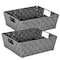 Simplify Storage Shelf Tote, 13 in L, 15 in W, 13 in H, Gray, Plastic, 2 PK 25015-2PK-GREY - alternate 1